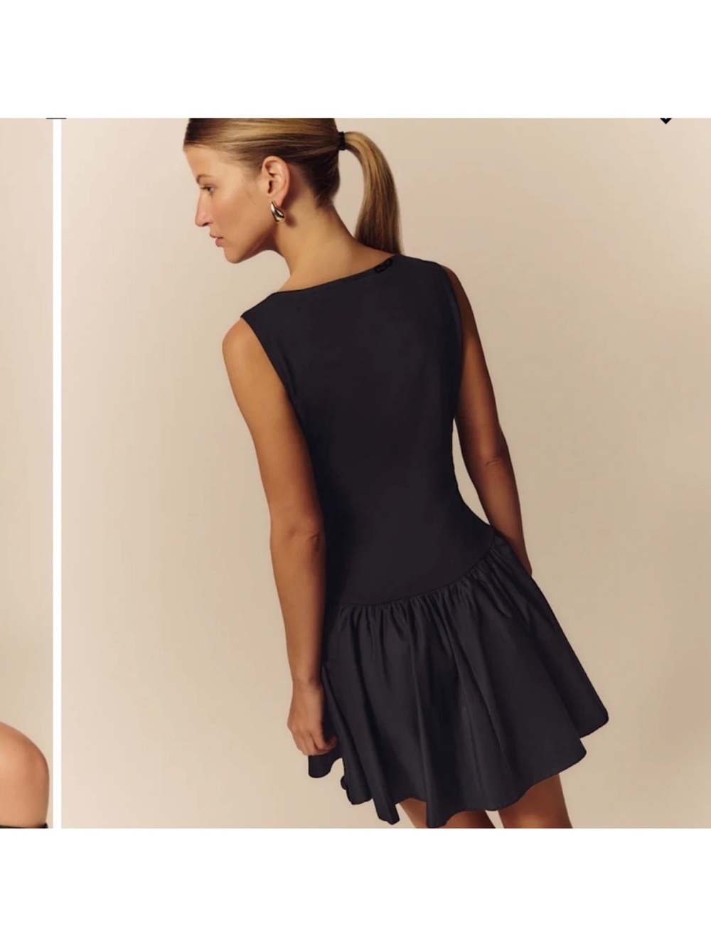 NWT, Reformation Delfina mini dress, Classic Black Sleeveless Dress, 4 - Picture 2 of 4